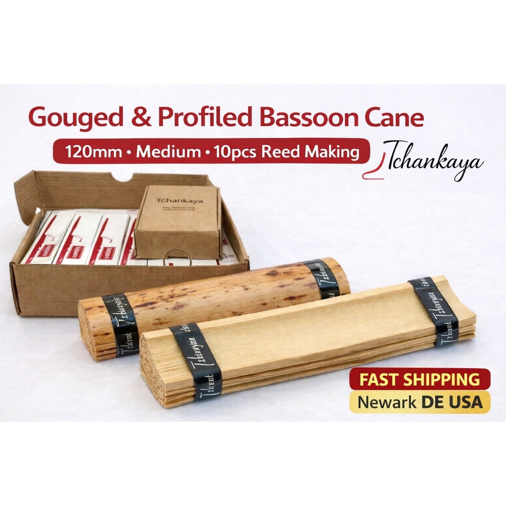 Tchankaya Premium Bassoon Cane Gouged Profiled Medium Hard 0.95-0.55mm‎ 10pcs